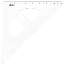 Háromszög vonalzó, műanyag, 45 °, 16 cm, KOH-I-NOOR