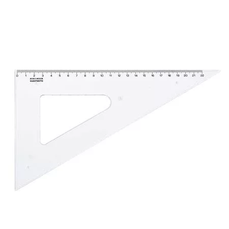 Háromszög vonalzó, műanyag, 60 °, 22 cm, KOH-I-NOOR