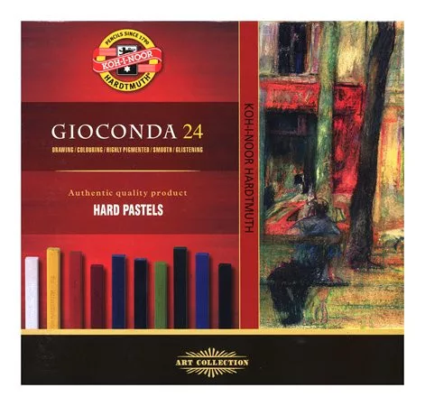 Pasztellkréta, kemény, KOH-I-NOOR "Gioconda 8114/24", 24 különböző szín