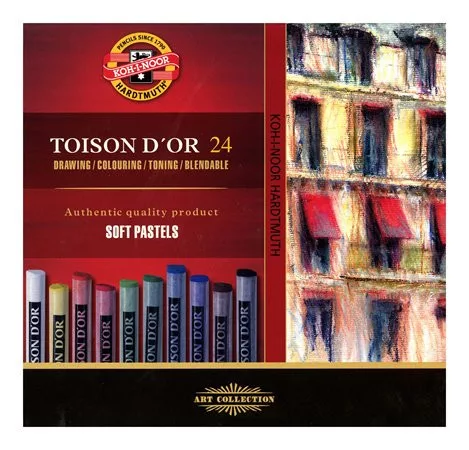 Porpasztell-kréta, puha, KOH-I-NOOR "Toison 8514/24", 24 különböző szín