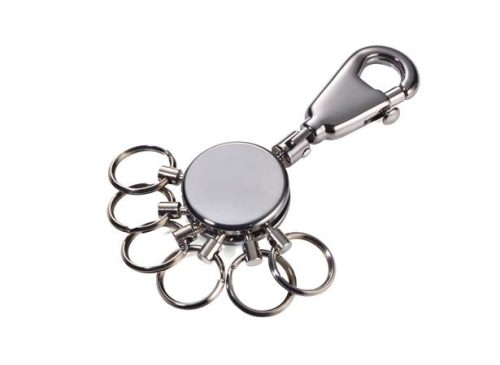 Kulcstartó, 6 gyűrűvel, TROIKA "Patent", ezüst