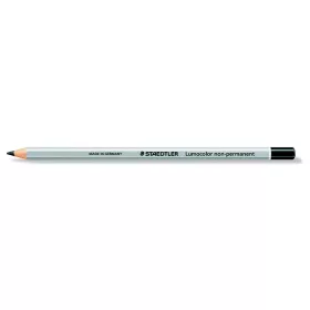 Jelölőceruza, hatszögletű, mindenre író, lemosható (omnichrom), STAEDTLER "Lumocolor 108", fekete