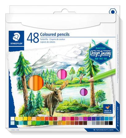 Színes ceruza készlet, hatszögletű, STAEDTLER "146C", 48 különböző szín