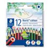Színes ceruza készlet, hatszögletű, félhosszú, STAEDTLER "Noris Colour 185", 12 különböző szín