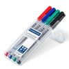 Alkoholmentes marker készlet, OHP, 0,6 mm, STAEDTLER "Lumocolor® 316 F", 4 különböző szín