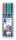 Alkoholos marker készlet, OHP, 0,6 mm, STAEDTLER "Lumocolor® 318 F", 4 különböző szín