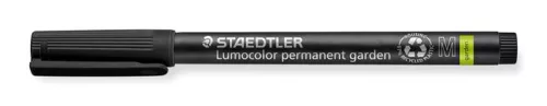 Alkoholos marker, 1 mm, kúpos, STAEDTLER "Lumocolor® garden 319 GM", fekete