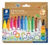Filctoll készlet, 3 mm, háromszögletű, kimosható, STAEDTLER "Noris® jumbo 328-B", 12 szín