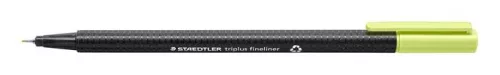Tűfilc, 0,3 mm, STAEDTLER "Triplus 334", limezöld