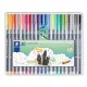 Tűfilc készlet, 0,3 mm, STAEDTLER "Triplus 334", 20 különböző szín