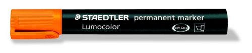 Alkoholos marker, 2-5 mm, vágott, STAEDTLER "Lumocolor® 350", narancssárga