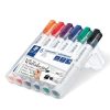 Táblamarker készlet, 2-5 mm, vágott, STAEDTLER "Lumocolor® 351 B", 6 különböző szín
