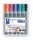 Flipchart marker készlet, 2-5 mm, vágott, STAEDTLER "Lumocolor 356 B", 6 különböző szín