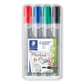   Flipchart marker, 2 mm, kúpos, STAEDTLER "Lumocolor 356", 4 különböző szín