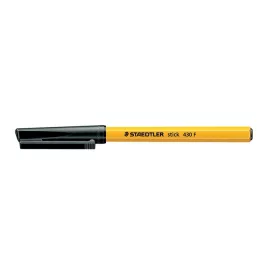   Golyóstoll, 0,3 mm, kupakos, STAEDTLER "Stick 430 F", fekete