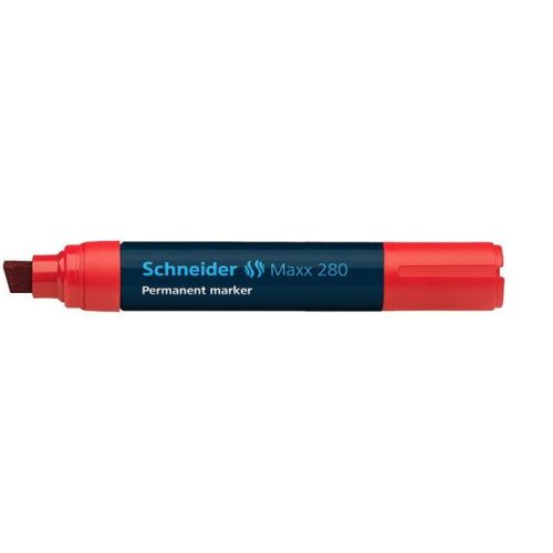 Alkoholos marker, 4-12 mm, vágott, SCHNEIDER "Maxx 280", piros