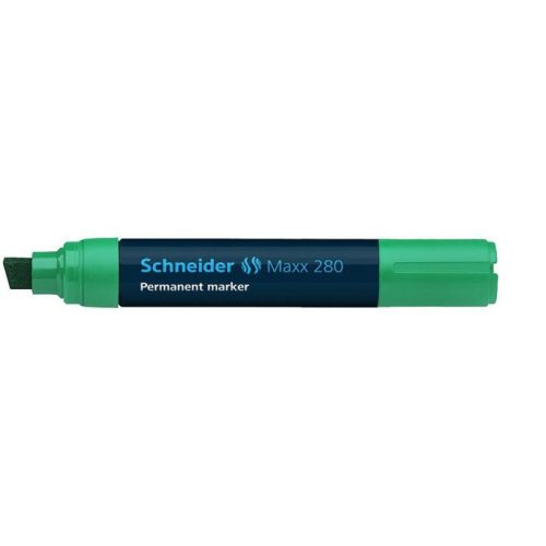 Alkoholos marker, 4-12 mm, vágott, SCHNEIDER "Maxx 280", zöld