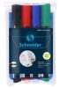 Tábla- és flipchart marker készlet, 2-3 mm, kúpos, SCHNEIDER "Maxx 290", 4 különböző szín