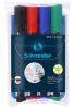 Tábla- és flipchart marker készlet, 2-5 mm, vágott, SCHNEIDER "Maxx 293", 4 különböző szín
