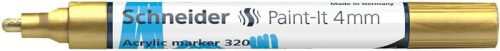 Dekormarker, akril, 4 mm, SCHNEIDER "Paint-It 320", arany