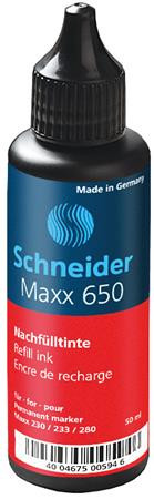Utántöltő palack "Maxx 230 és 280" alkoholos markerekhez, 50 ml, SCHNEIDER "Maxx 650", piros