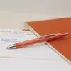 Golyóstoll, 0,7 mm, nyomógombos, narancs tolltest, SCHNEIDER "Epsilon XB", kék