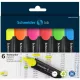 Szövegkiemelő készlet, 1-5 mm, SCHNEIDER "Job 150", 6 különböző szín
