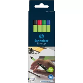 Tűfilc készlet, 0,4 mm, SCHNEIDER "Line-Up", 4 különböző szín