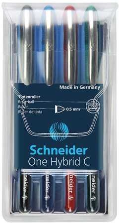 Rollertoll készlet, 0,5 mm, SCHNEIDER "One Hybrid C", 4 szín