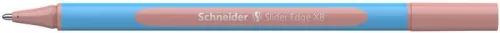 Golyóstoll, 0,7 mm, kupakos, SCHNEIDER "Slider Edge XB Pastel", halvány piros