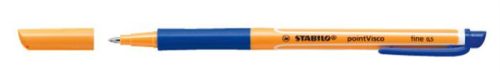 Rollertoll, 0,5 mm, STABILO "PointVisco", kék