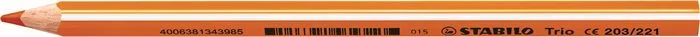 Színes ceruza, háromszögletű, vastag, STABILO "Trio thick", narancssárga