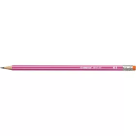 Grafitceruza radírral, HB, hatszögletű, STABILO "Pencil 160", rózsaszín