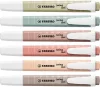 Szövegkiemelő készlet, 1-4 mm, STABILO "Swing cool NatureCOLORS", 6 különböző szín