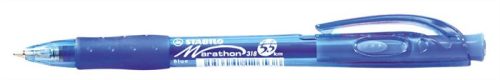 Golyóstoll, 0,38 mm, nyomógombos, STABILO "Marathon", kék 10 db/csomag