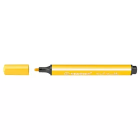 Filctoll, 1,5-2 mm, rugós hegy, STABILO "Trio Scribbi", sárga
