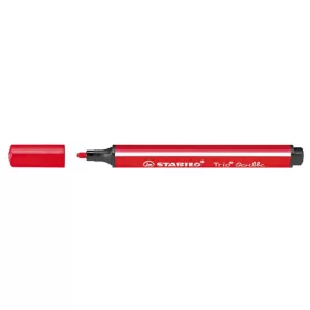 Filctoll, 1,5-2 mm, rugós hegy, STABILO "Trio Scribbi", piros