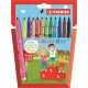 Filctoll készlet, 0,7 mm, STABILO "Trio A-Z", 12 különböző szín