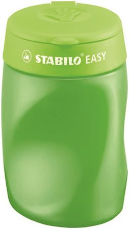 Hegyező, háromlyukú, tartályos, jobbkezes, STABILO "Easy", zöld
