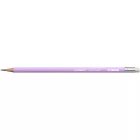 Grafitceruza radírral, HB, hatszögletű, STABILO "Swano Pastel", lila