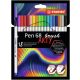 Ecsetirón készlet, STABILO "Pen 68 brush ARTY", 18 különböző szín