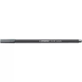 Filctoll, 1,4 mm, STABILO "Pen 68 metallic", ezüst