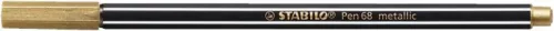 Filctoll, 1,4 mm, STABILO "Pen 68 metallic", arany
