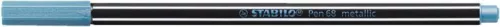 Filctoll, 1,4 mm, STABILO "Pen 68 metallic", metálkék