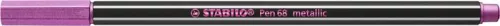 Filctoll, 1,4 mm, STABILO "Pen 68 metallic", metál rózsaszín