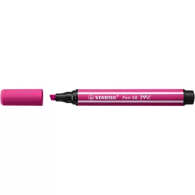 Filctoll, 1-5 mm, vágott hegy, STABILO "Pen 68 MAX", pink