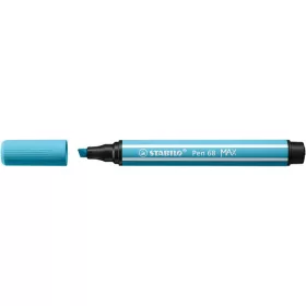 Filctoll, 1-5 mm, vágott hegy, STABILO "Pen 68 MAX", azúrkék