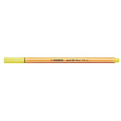 Tűfilc, 0,4 mm, STABILO "Point 88", neon sárga