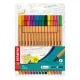Tűfilc készlet, 0,4 mm, STABILO "Point 88", 10+5 különböző szín