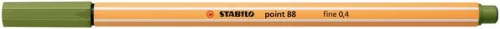 Tűfilc, 0,4 mm, STABILO "Point 88", moha zöld